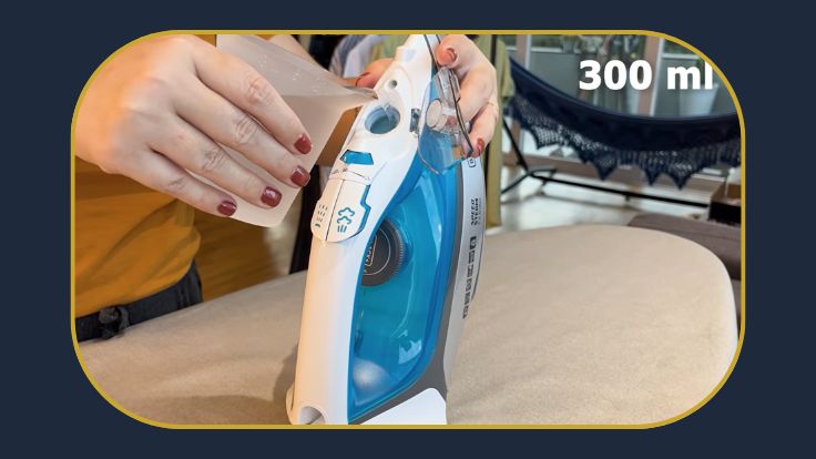 Capacidade do reservatório do ferro de passar Black+Decker FX3060