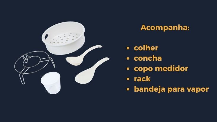 Acessório para cozimento a vapor da Midea Mastersteam Inox