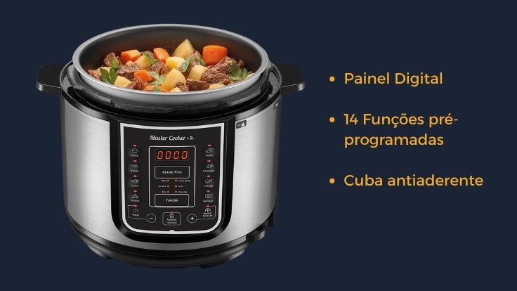 Funções pré-programadas da Mondial Master Cooker PE38