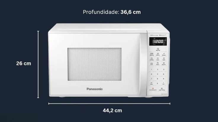 Medidas do Panasonic NN-ST25LWRU