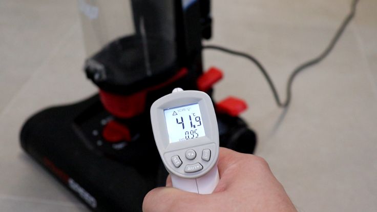 Temperatura depois de 15 minutos de uso contínuo