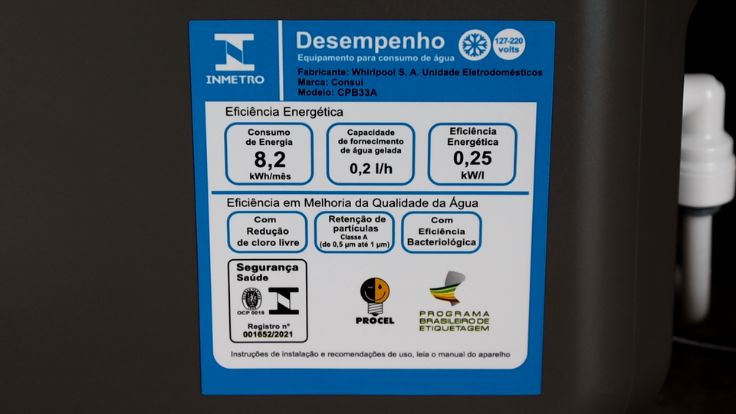 Selo do INMETRO do Consul CPB33A