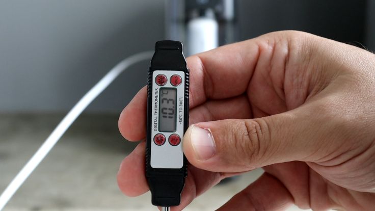 Teste de temperatura da água