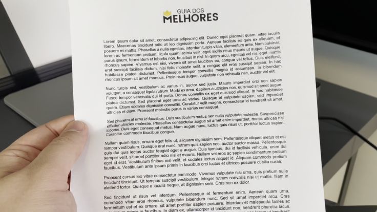 Qualidade de impressão em texto da HP 581