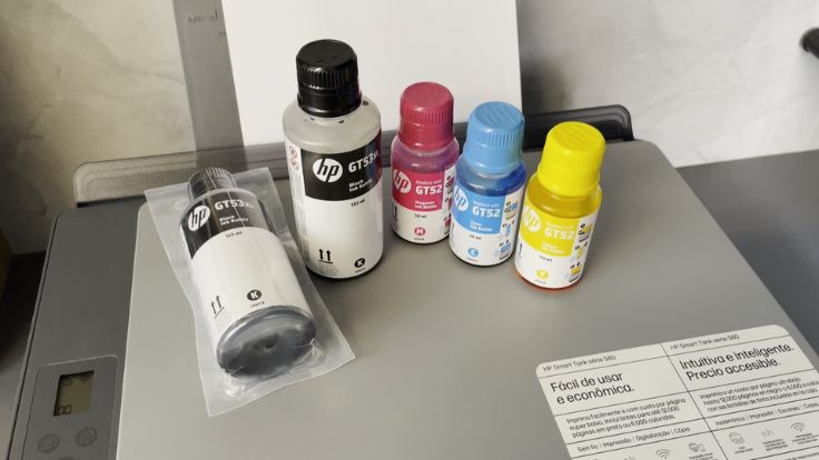 Jogo de tintas da HP Smart Tank 581