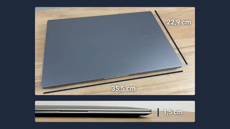 Medidas do notebook NP750XGJ-KG4BR