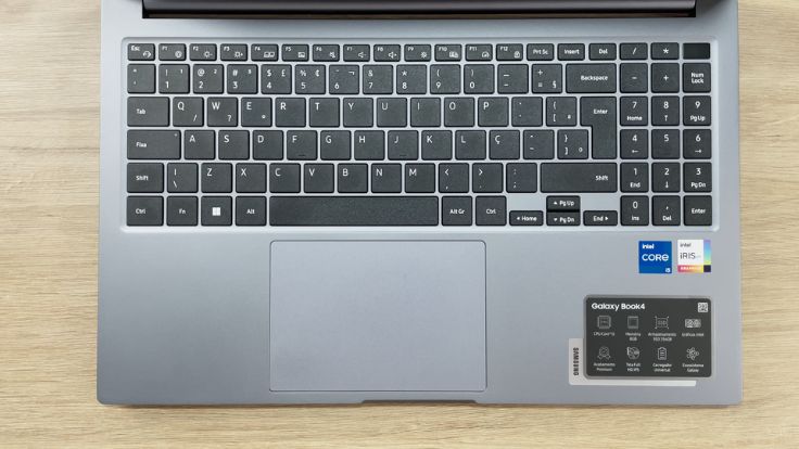 Teclado e touchpad do Samsung NP750XGJ-KG4BR