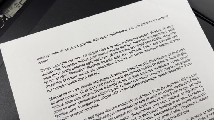 Qualidade de impressão de textos da HP 2874