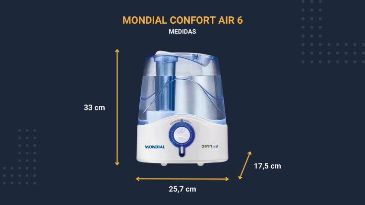 Medidas do Comfort Air 6