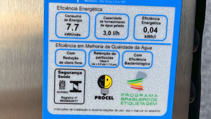 Selo do INMETRO do Da Vinci Ice HF